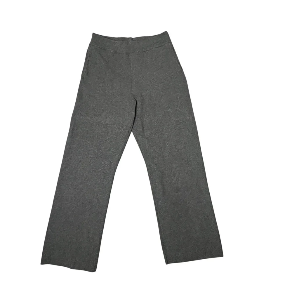Uniqlo Relax Ankle Pants Women‎ XL Gray Pull On Knit Lounge Casual Athleisure